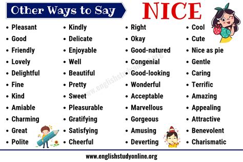 synonym to nice|synonyms for being nice.